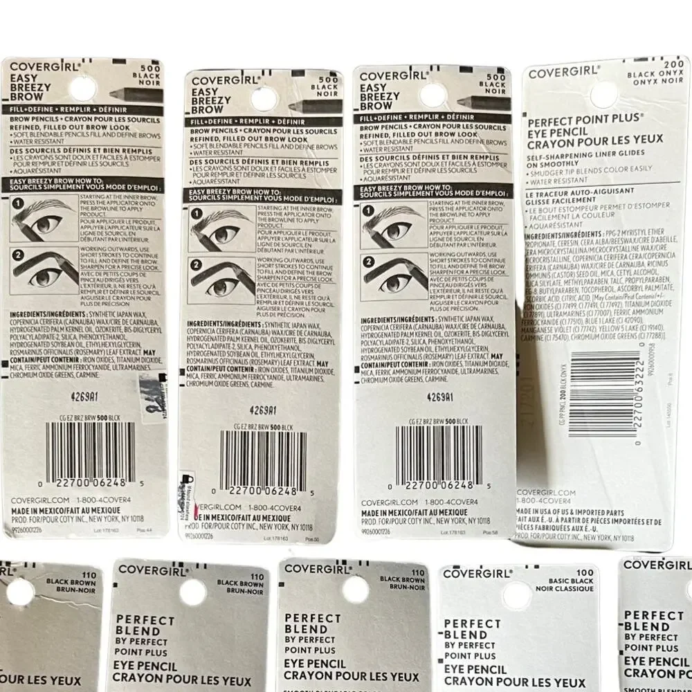 Lot 9 Covergirl Perfect Blend Eyeliner/Brow Pencil Black/Brown